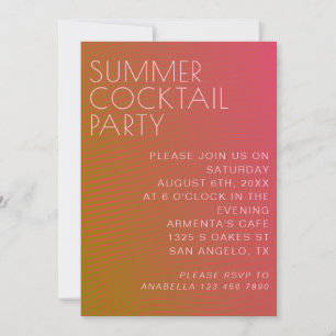 Summer vibe parallel warm colour lines invitation