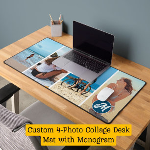 Summer Vibe: Personalised Photo Collage & Monogram Desk Mat