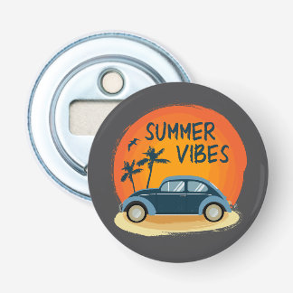 summer vibe with retro car on the beach  bottle opener