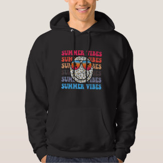 Summer Vibes 2022 Leopard Smile Face Retro Vintage Hoodie