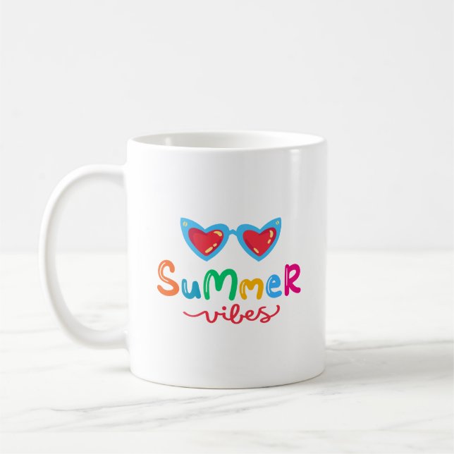 Summer Vibes And Sunglasses Coffee Mug (Left)