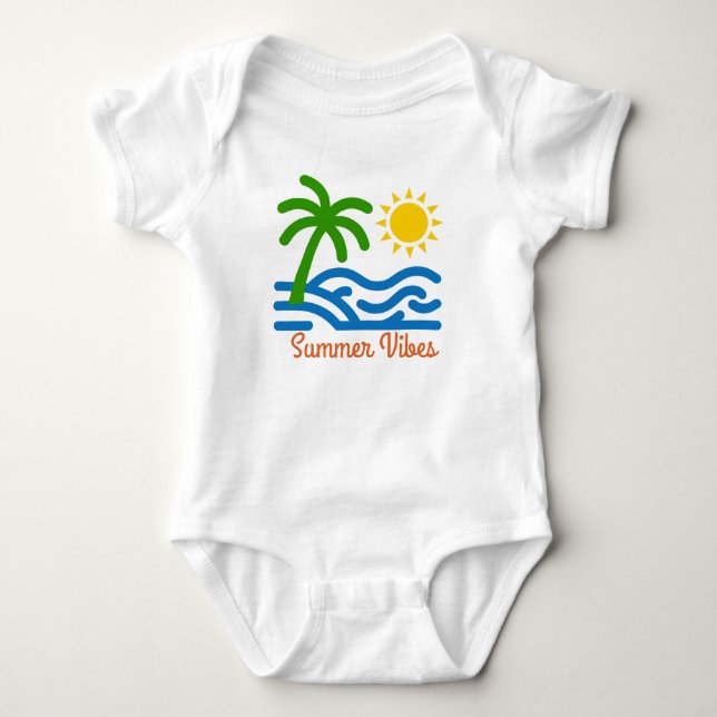Summer Vibes Baby Bodysuit (Front)