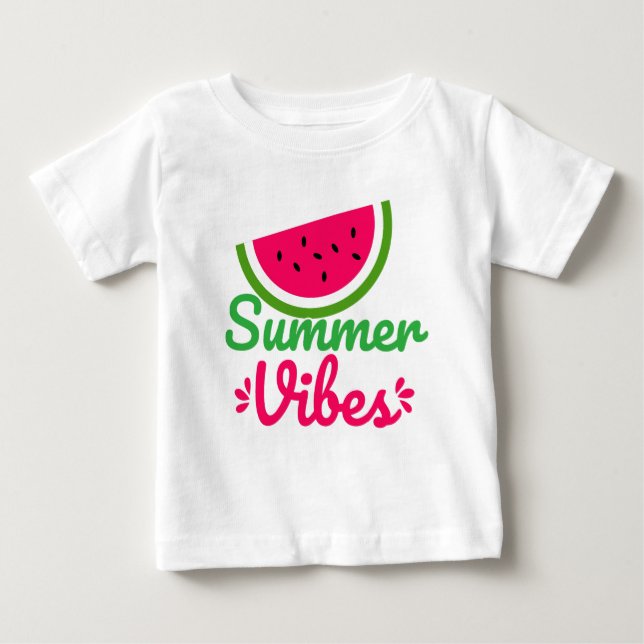 Summer Vibes Baby T-Shirt (Front)