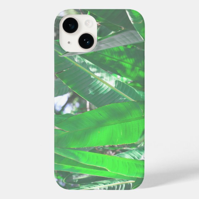 Summer Vibes Banana Tree Leaves Pale Green Pastel Case-Mate iPhone Case (Back)