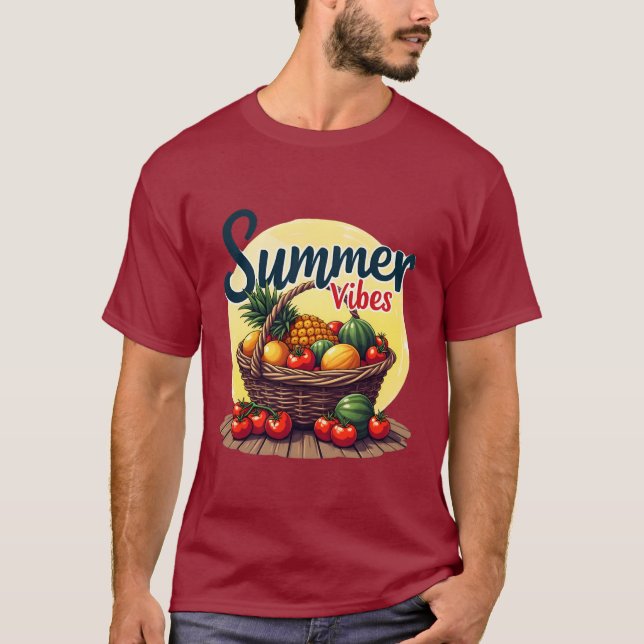 "Summer Vibes Basket" T-Shirt (Front)