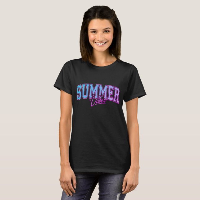 Summer Vibes Beach Aesthetic T-Shirt (Front Full)