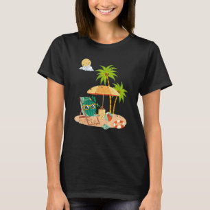 Summer Vibes Beach Exotic Fruit Palm Trees  Waterm T-Shirt