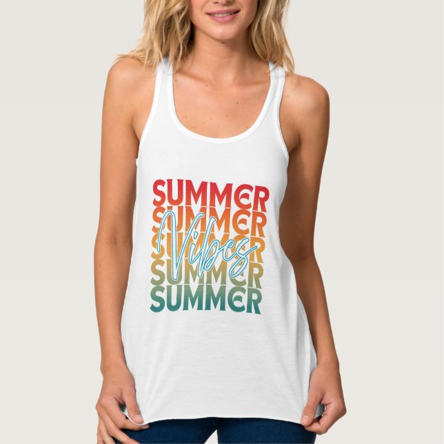SUMMER VIBES BEACH FAMILY VACATION  SINGLET (Front)