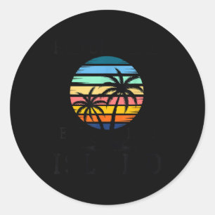 Summer vibes beach sunset south carolina hilton classic round sticker
