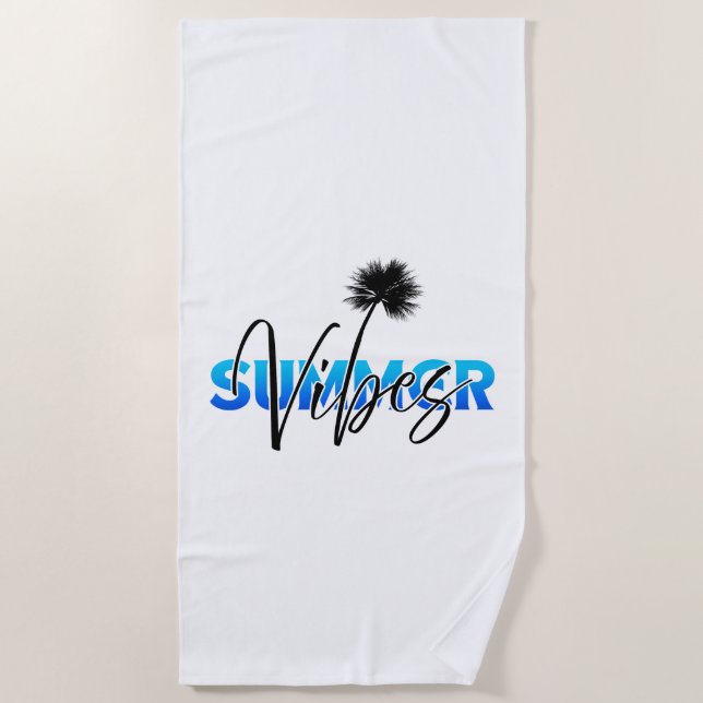 summer vibes beach towel (Front)