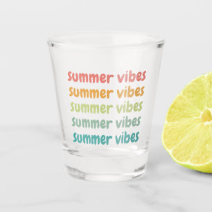 Summer Vibes Beach Vacation Retro Summer Shot Glass