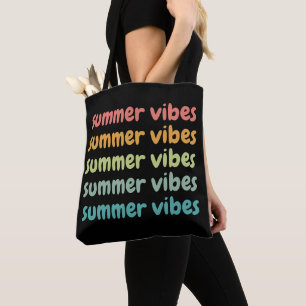 Summer Vibes Beach Vacation Retro Summer Tote Bag