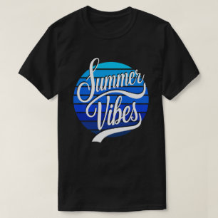 Summer Vibes Blue Retro Sunset Men's T-Shirt