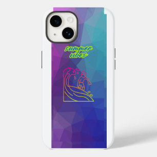 Summer vibes boy surfing. Case-Mate iPhone 14 case