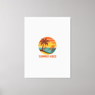 Summer Vibes – Bright, Tropical, and Fun Design Canvas Print