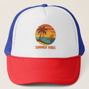 Summer Vibes – Bright, Tropical, and Fun Design Trucker Hat
