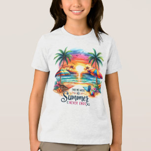 Summer Vibes Brushstroke Beach Sunset-34626 Tri-Blend Shirt