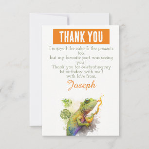 Summer Vibes Chameleon Cocktail - Birthday Thank You Card