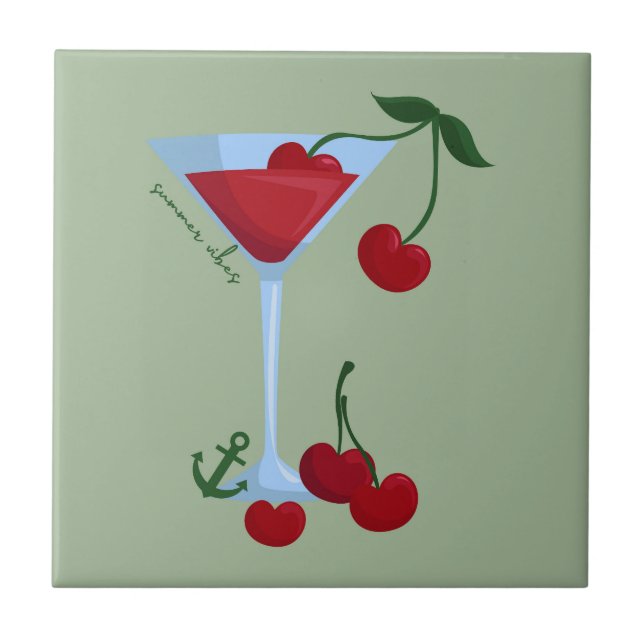 Summer Vibes Cherry Tile (Front)