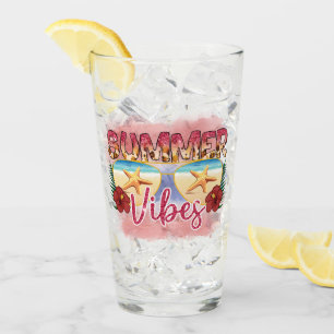 Summer Vibes Coastal Beach Sunglasses Design Glass
