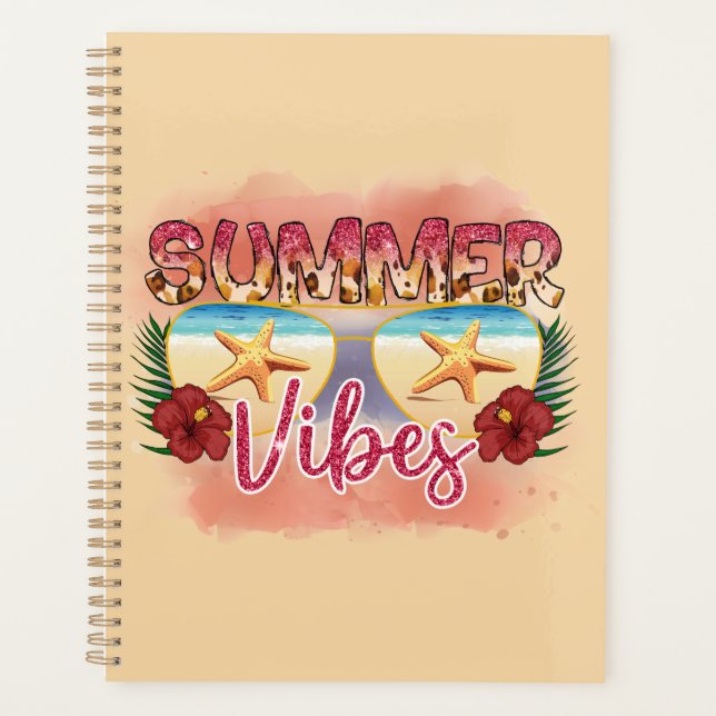 Summer Vibes | Coastal Beach Sunglasses Design Planner (Front)