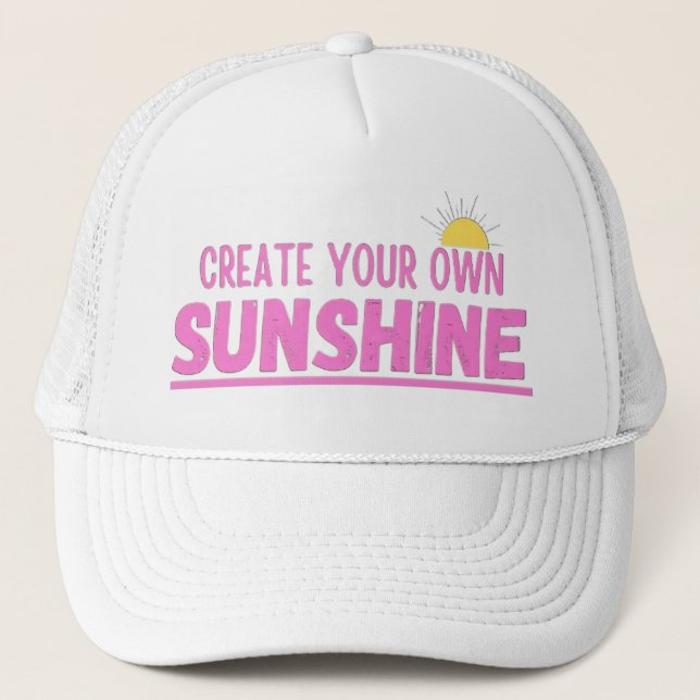 Summer Vibes Create Your Own Sunshine Trucker Hat (Front)