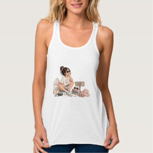 Summer Vibes Cute Girl Vacation T-Shirt Singlet