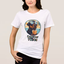 Summer Vibes Dog – Cool Beach Mood Tee