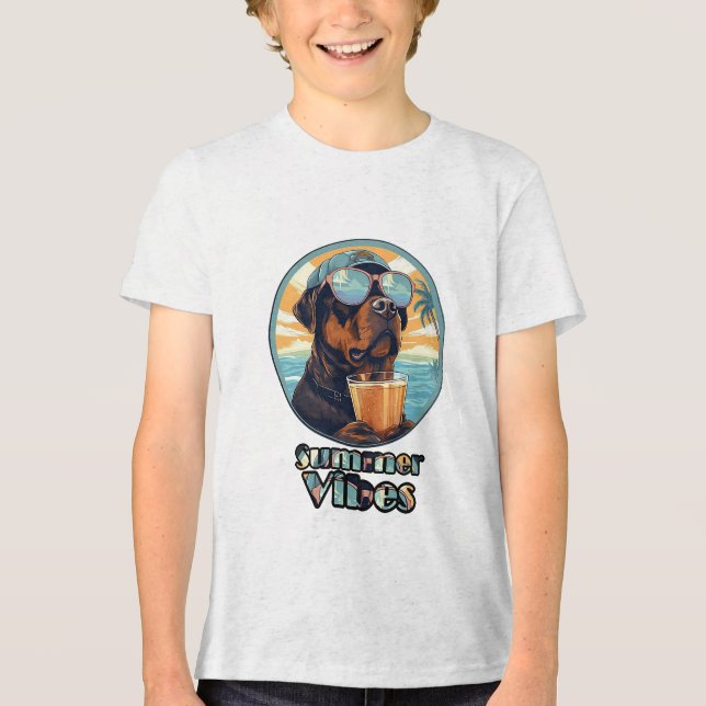 Summer Vibes Dog – Cool Beach Mood Tee (Edit) (Front)