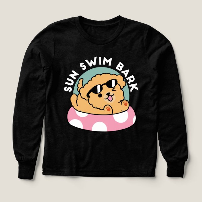 Summer Vibes Dog – Floating Puppy with Sunglasses (Design Front)