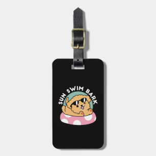 Summer Vibes Dog – Floating Puppy with Sunglasses Luggage Tag