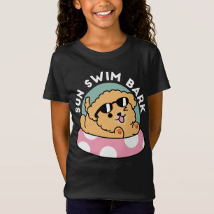 Summer Vibes Dog – Floating Puppy with Sunglasses T-Shirt