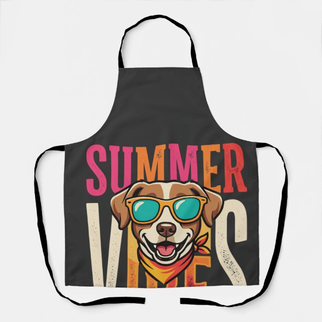 Summer Vibes Dog Sunglasses Apron (Front)