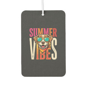 Summer Vibes Dog Sunglasses Car Air Freshener