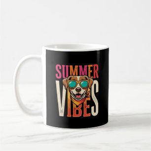 Summer Vibes Dog Sunglasses Coffee Mug