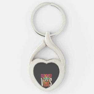 Summer Vibes Dog Sunglasses Key Ring