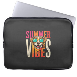Summer Vibes Dog Sunglasses Laptop Sleeve