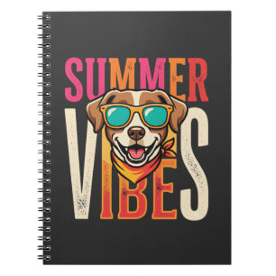 Summer Vibes Dog Sunglasses Notebook
