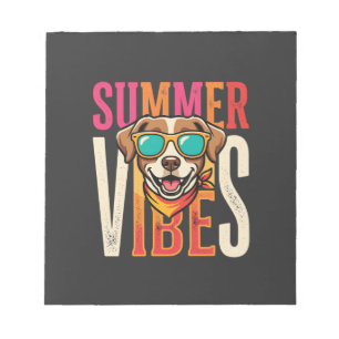 Summer Vibes Dog Sunglasses Notepad