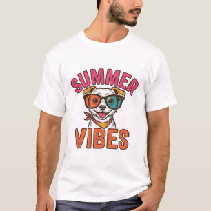 Summer Vibes Dog Sunglasses Vintage Shirt Design_1