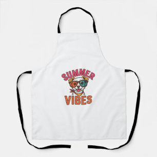 Summer Vibes Dog Sunglasses Vintage Shirt Design_1 Apron