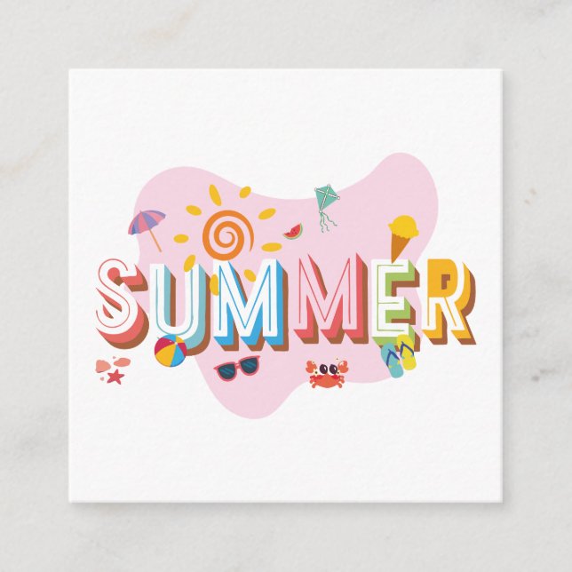 Summer Vibes Enclosure Card (Front)