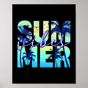 Summer Vibes Family Vacation GirlsTrip Matching Gr Poster