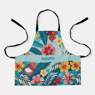 Summer Vibes Floral Custom Pattern Apron