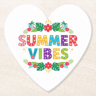 Summer Vibes Floral Design-54504 Hoodie Paper Coaster