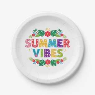 Summer Vibes Floral Design-54504 Paper Plate