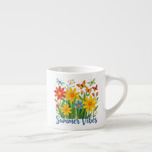 Summer Vibes Floral with Butterflies-64534 Espresso Cup