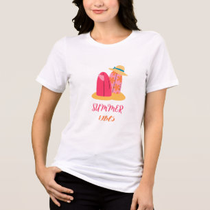 SUMMER VIBES - FUNNY T-SHIRT DESIGN 2025 Tri-Blend SHIRT