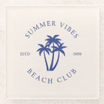 Summer Vibes Glass Coaster<br><div class="desc">🖤</div>