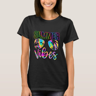 Summer Vibes Hello Summer Ocean Palm Tree Sunset T-Shirt